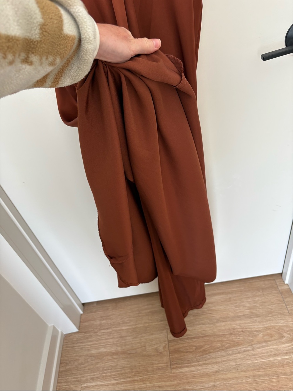Revelry Brown Gwen Satin VNeck Bridesmaid Maxi Dress Formal Chic Evening Gown 10 - Picture 11 of 13